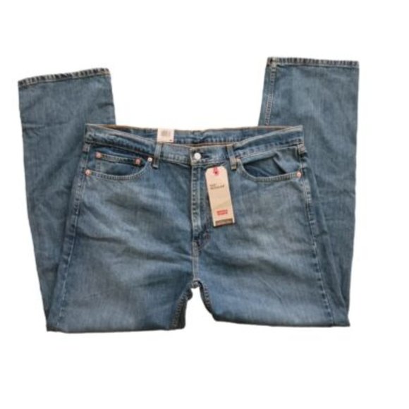 Levi's 505 Regular Fit Straight Leg Jeans Pants Mens 40 x 32" Stretch Blue Denim - Picture 3 of 7